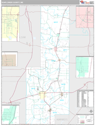 Sunflower County, MS Wall Map