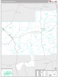 Tallahatchie County, MS Wall Map