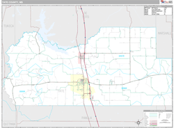 Tate County, MS Wall Map