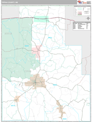 Tippah County, MS Wall Map