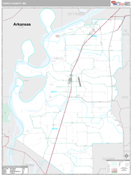 Tunica County, MS Wall Map