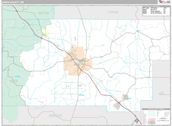 Union County, MS Wall Map