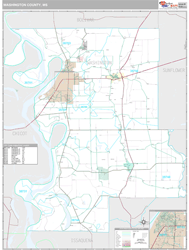 Washington County, MS Wall Map