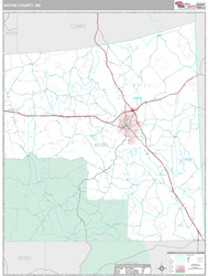 Wayne County, MS Wall Map