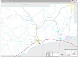 Webster County, MS Wall Map