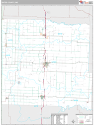 Bates County, MO Wall Map