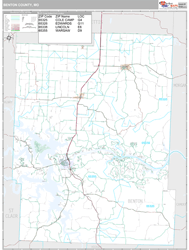 Benton County, MO Wall Map