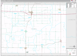 Caldwell County, MO Wall Map