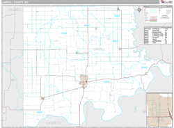 Carroll County, MO Wall Map