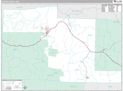 Carter County, MO Wall Map