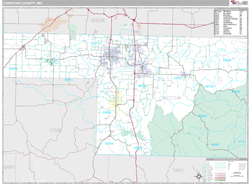 Christian County, MO Wall Map