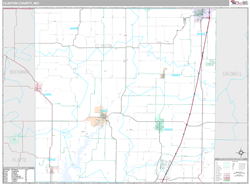 Clinton County, MO Wall Map