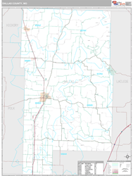 Dallas County, MO Wall Map