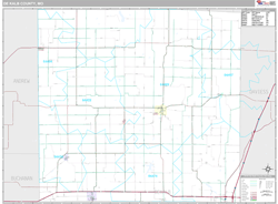 DeKalb County, MO Wall Map