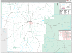 Dent County, MO Wall Map