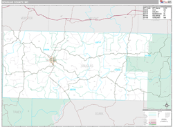 Douglas County, MO Wall Map