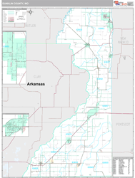 Dunklin County, MO Wall Map