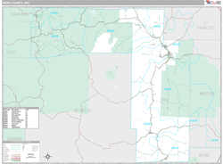 Iron County, MO Wall Map