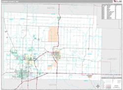 Jasper County, MO Wall Map