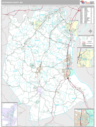 Jefferson County, MO Wall Map