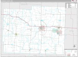 Johnson County, MO Wall Map