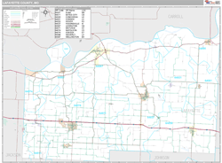 Lafayette County, MO Wall Map