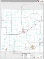 Lawrence County, MO Wall Map