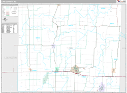 Linn County, MO Wall Map