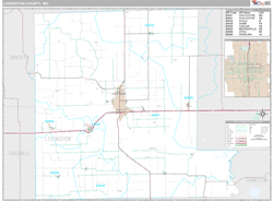 Livingston County, MO Wall Map