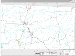 McDonald County, MO Wall Map