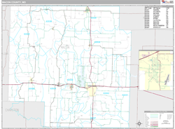 Macon County, MO Wall Map