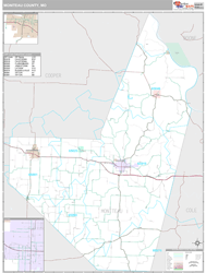 Moniteau County, MO Wall Map