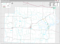 Monroe County, MO Wall Map