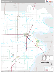 Pemiscot County, MO Wall Map