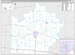 Saline County, MO Wall Map