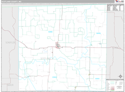 Scotland County, MO Wall Map