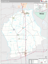 Scott County, MO Wall Map