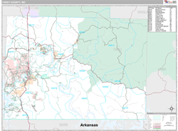 Taney County, MO Wall Map