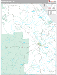 Washington County, MO Wall Map