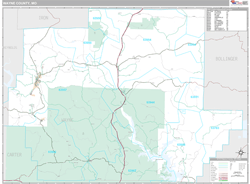 Wayne County, MO Wall Map