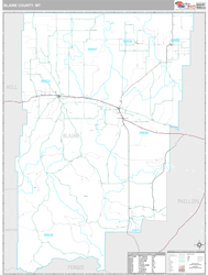 Blaine County, MT Wall Map