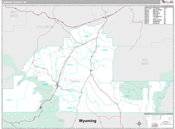 Carbon County, MT Wall Map