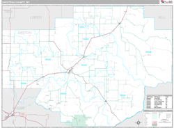 Chouteau County, MT Wall Map