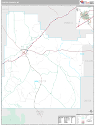 Custer County, MT Wall Map