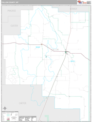 Fallon County, MT Wall Map