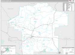 Fergus County, MT Wall Map