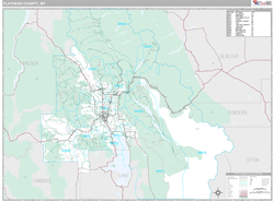 Flathead County, MT Wall Map