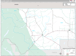 Glacier County, MT Wall Map