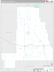 Golden Valley County, MT Wall Map