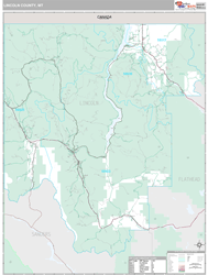 Lincoln County, MT Wall Map